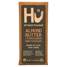 Hu, Dark Chocolate, Almond Butter + Puffed Quinoa, 2.1 oz (60 g)