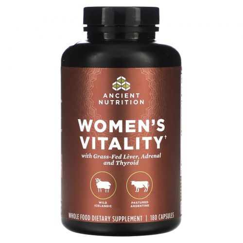 Dr. Axe / Ancient Nutrition, Women's Vitality, 180 капсул