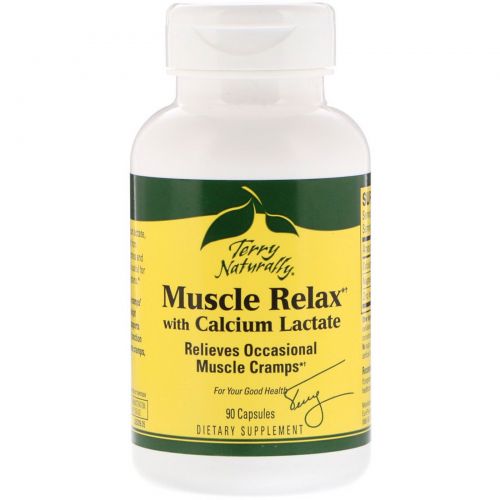 EuroPharma, Terry Naturally, Muscle Relax with Calcium Lactate, 90 Capsules