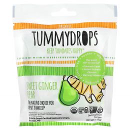 Tummydrops, Леденцы для живота, со сладким имбирем и грушей, 33 пастилки