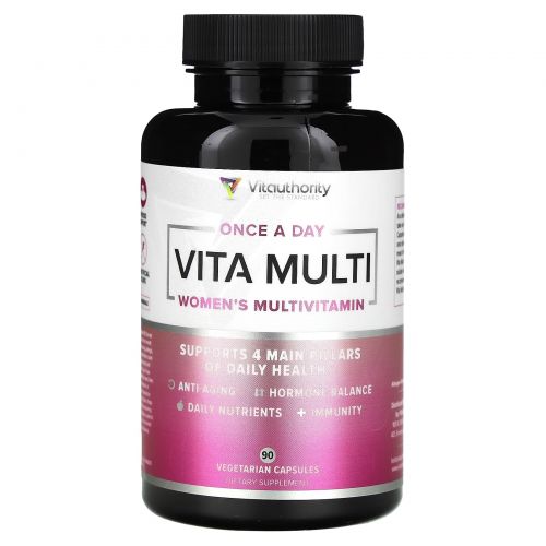Vitauthority, Vita Multi, мультивитамины для женщин, 90 вегетарианских капсул