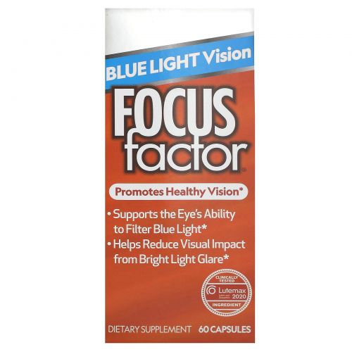 Focus Factor, средство для зрения при синем свете, 60 капсул