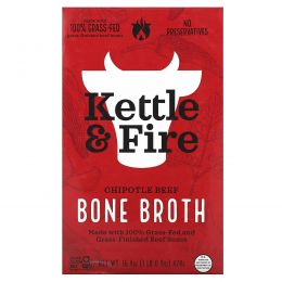 Kettle & Fire, чипотле, говяжий и костный бульон, 479 г (16,9 унции)