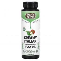 Foods Alive, Dressing Made with Flax Oil, Creamy Italian, 8 fl oz, (236 ml)