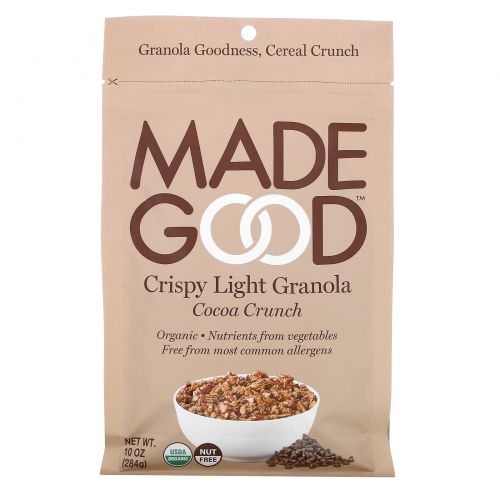 MadeGood, Crispy Light Granola, Cocoa Crunch, 10 oz (284 g)