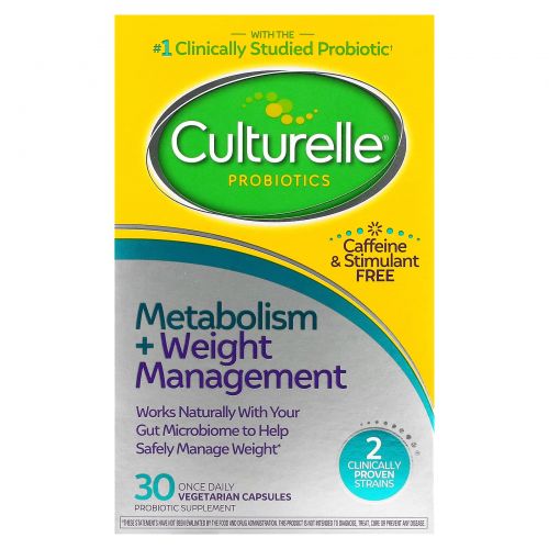 Culturelle, Probiotics, Metabolism + Weight Management, 12 Billion CFU, 30 Vegetarian Capsules