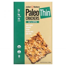 The Julian Bakery, Organic Paleo Thin Crackers, Salt & Pepper, 8.4 oz (238 g)