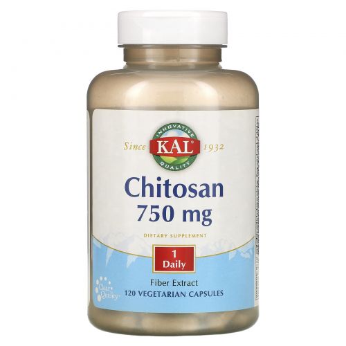 KAL, Chitosan, 750 mg, 120 Vegetarian Capsules