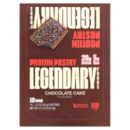 Legendary Foods, Protein Pastry, шоколадный торт, 10 пакетиков, 61 г (2,2 унции)