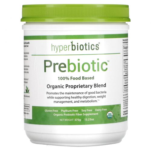 Hyperbiotics, Пребиотик, Органическая запатентованная смесь, 13,23 унции (375 г)