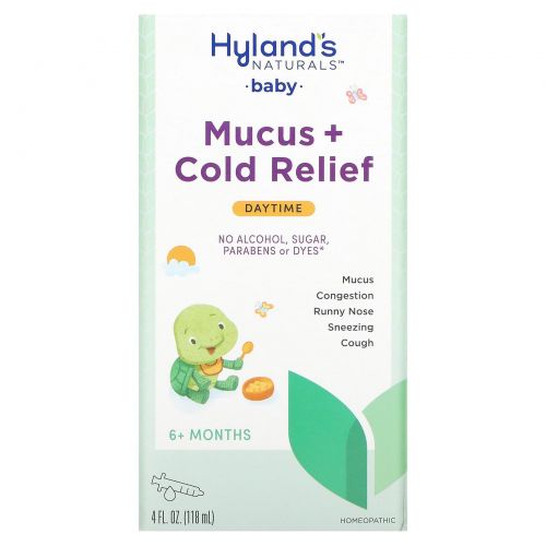 Hyland's, Baby, Mucus + Cold Relief Day Time, Ages 6 Months +, 4 fl oz (118 ml)