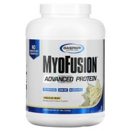 Gaspari Nutrition, MyoFusion, Усовершенствованный протеин, Ванильный пломбир, 1814 г (4 lbs)