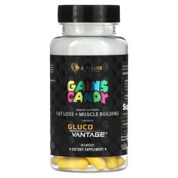 ALPHA LION, Gains Candy, Gluco Vantage, 60 Capsules