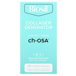 Natural Factors, BioSil, ch-OSA Advanced Collagen Generator, 120 вегетарианских капсул