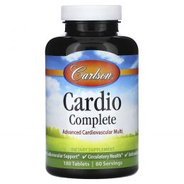 Carlson Labs, Cardio Complete, Advanced Cardiovascular Multi, 180 Tablets