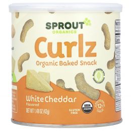 Sprout Organic, Curlz, белый чеддер, 1,48 унц. (42 г)