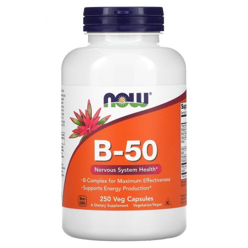 Now Foods, B-50, 250 Капсул