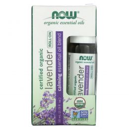 Now Foods, Certified Organic Lavender Roll-On, 1/3 fl oz (10 ml)