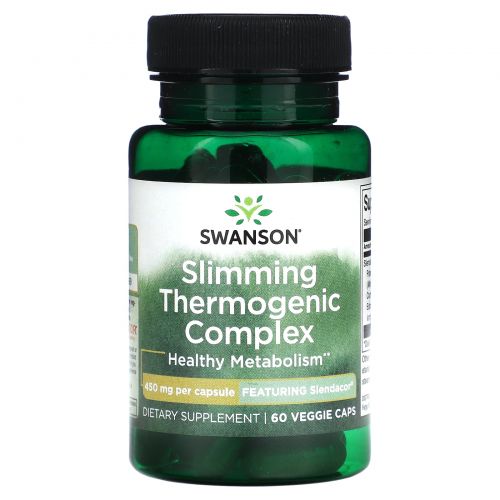 Swanson, Термогенный комплекс для похудения, 450 мг, 60 растительных капсул