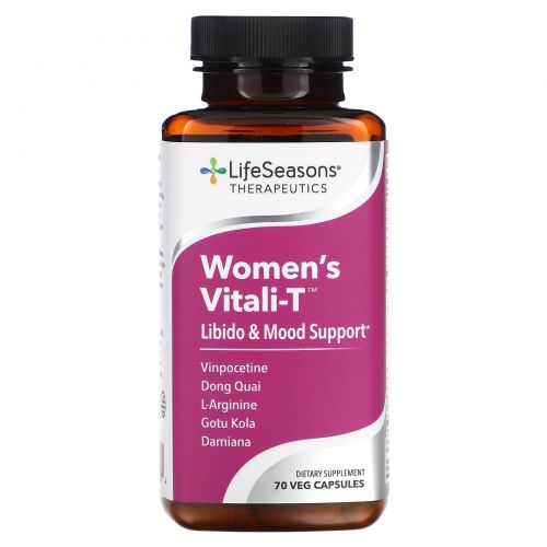 LifeSeasons, Women's Vitali-T, либидо и поддержка настроения, 70 растительных капсул