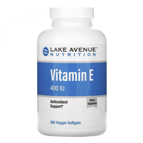 Lake Avenue Nutrition, Vitamin E, 400 IU, 360 Veggie Softgels