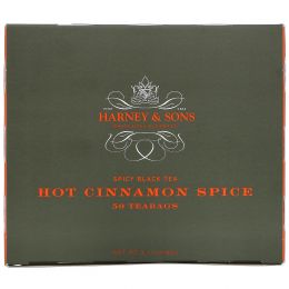 Harney & Sons, Spicy Black Tea, Hot Cinnamon Spice, 50 Tea Bags, 3.57 oz (100 g)