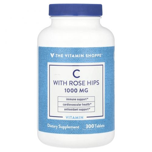 The Vitamin Shoppe, Витамин C с шиповником, 300 таблеток