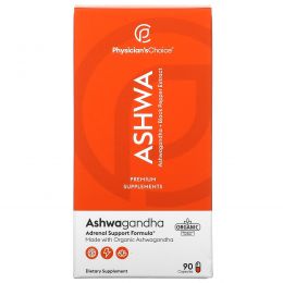 Physician's Choice, Ashwa, ашваганда и экстракт черного перца, 90 капсул