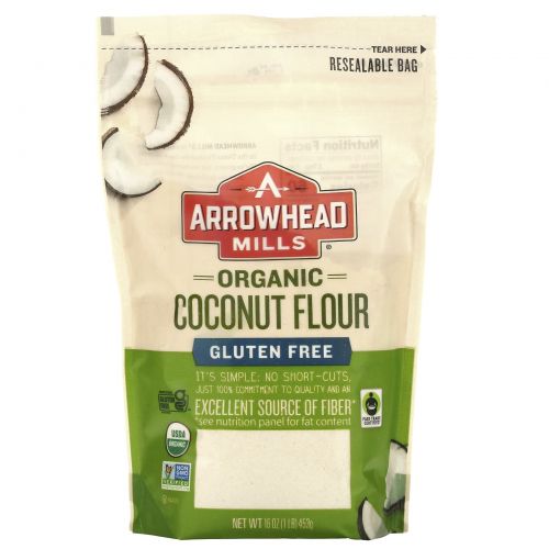 Arrowhead Mills, Organic Coconut Flour, Gluten Free, 1 lb (453 g)