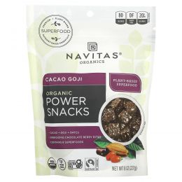 Navitas Organics, Organic, энергетическая закуска, какао и годжи, 8 унций (227 г)