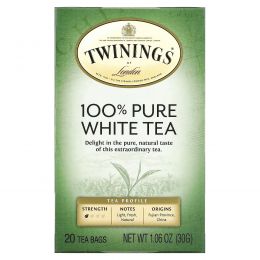 Twinings, 100% чистый белый чай, 20 чайных пакетиков по 1,06 унции (30 г)