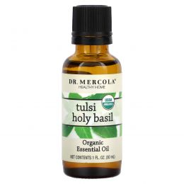 Dr. Mercola, Healthy Home, органическое эфирное масло, священный базилик тулси, 30 мл (1 жидк. Унция)