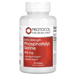 Protocol for Life Balance, Extra Strength, фосфатидилсерин, 300 мг, 50 капсул