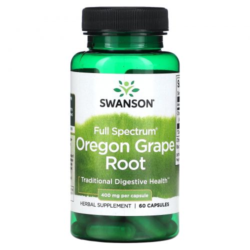 Swanson, Full Spectrum Oregon Grape, 400 мг, 60 капсул