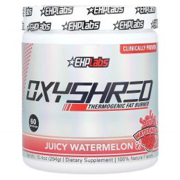 EHPlabs, Oxyshred, термоионный сжигатель жира, со вкусом арбуза, 294 г (10,4 унции)