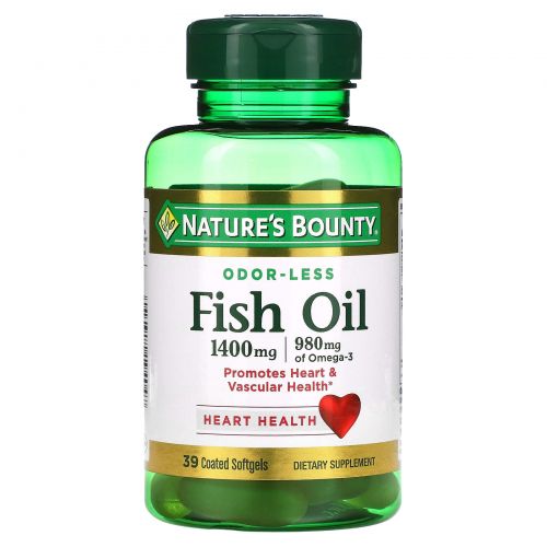 Nature's Bounty, Рыбий жир 1400 мг, 39 капсул