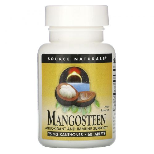 Source Naturals, Мангустан, 187,5 мг, 60 таблеток