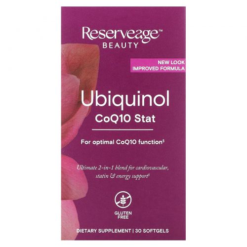 Reserveage Nutrition, Убихинол, Coq10 stat, 30 мягких таблеток