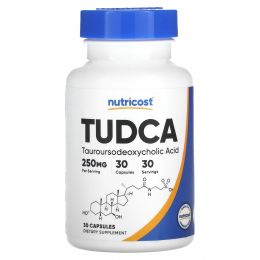 Nutricost, TUDCA, 250 мг, 30 капсул