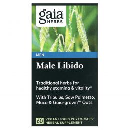 Gaia Herbs, SystemSupport, Male Libido, мужское либидо, 60 растительных жидкостных фитокапсул