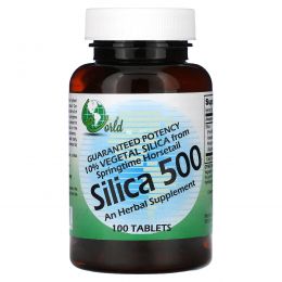 World Organic, Диоксид кремния 500, 100 таблеток