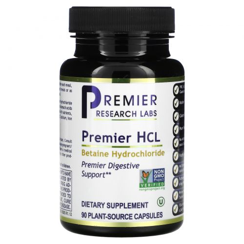 Premier Research Labs, Premier HCL, 90 Plant-Source Capsules