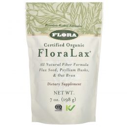 Flora, Сертифицированная органическая формула FloraLax, 198 г