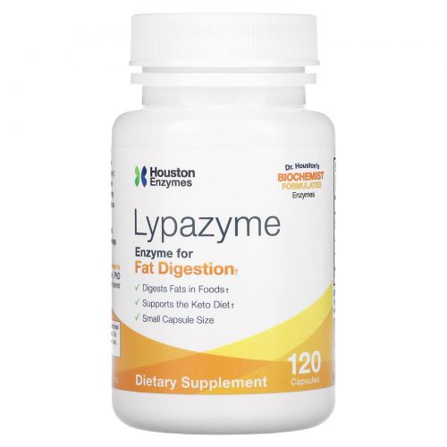 Houston Enzymes, Липазим, 120 капсул