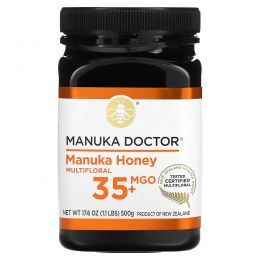 Manuka Doctor, Apiwellness, Био Активный Манука Мед, 10+, 1,1 фунта (500 г)