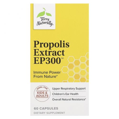 EuroPharma, Terry Naturally, Propolis Extract, 60 Capsules