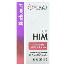 Bluebonnet Nutrition, Intimate Essentials, для него, повышение тестостерона и либидо, 30 вегетарианских капсул