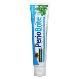 Nature's Answer, PerioBrite, натуральная отбеливающая зубная паста с коэнзимом Q10 и фолиевой кислотой, освежающая мята, 4 жидких унции (113,4 г)