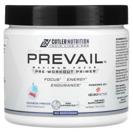 Cutler Nutrition, Prevail предтренировочный праймер, Rainbow Freeze, 218 г (7,69 унции)