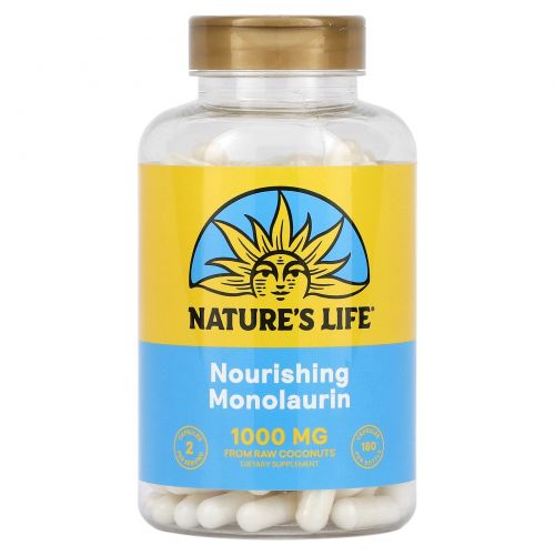 Nature's Life, Monolaurin, 180 Vegetarian Capsules